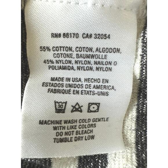 Michael Stars for Anthropologie Shine Long Sleeve Striped Tee Women’s Size M/L - Picture 8 of 9